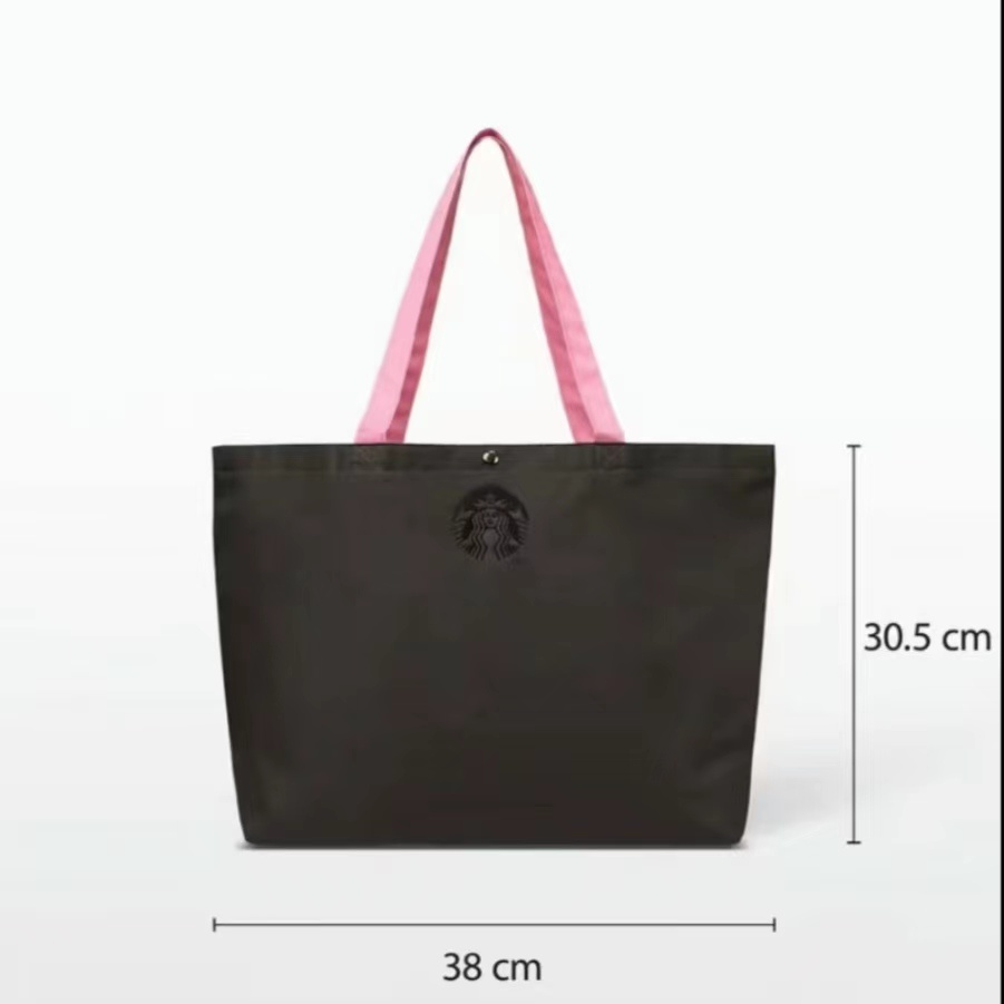 STARBUCKS Blackpink Túi Xách Vải oxford Cỡ Lớn Thêu Họa Tiết Thời Trang Cho Nữ