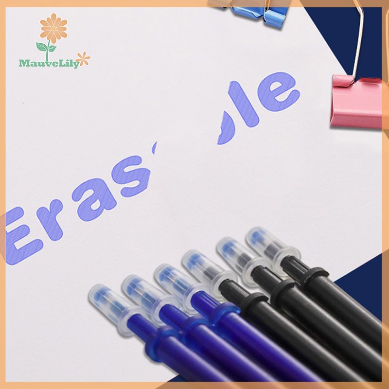 Lily set 100 Ruột Bút Mực gel Ngòi 0.5mm Có Thể Xóa Được Màu Xanh Dương Đen