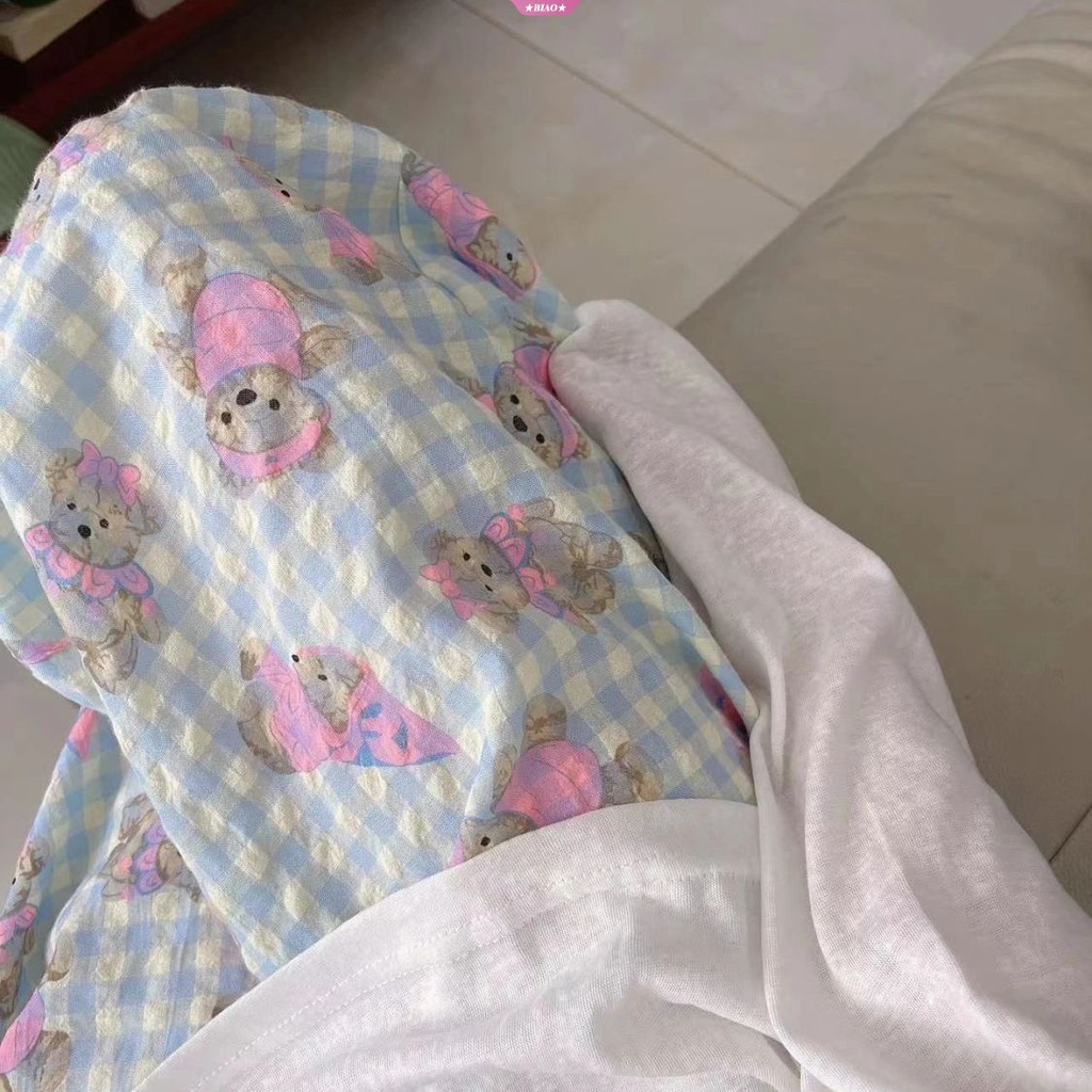 Quần Ống Rộng Lưng Cao In Hình Gấu Hoạt Hình Nhật Bản Dễ Thương Thời Trang Cho Nữ y2k