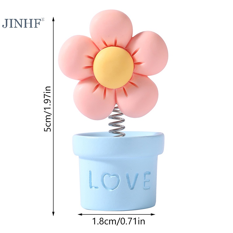 Phụ Kiện Hoa Hướng Dương Lắc Đầu Dễ Thương Trang Trí Nội Thất Xe Hơi