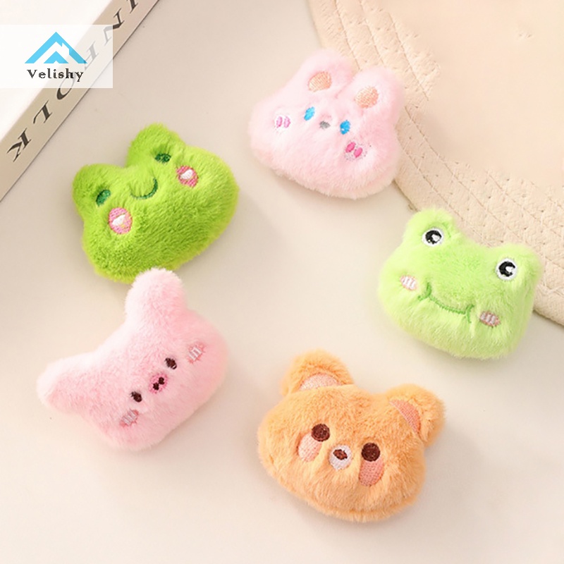 Velishy Phụ Kiện Ghim Cài Ba Lô / Áo Khoác Hình Động Vật / Thỏ / Ếch Nhồi Bông Dễ Thương Sáng Tạo