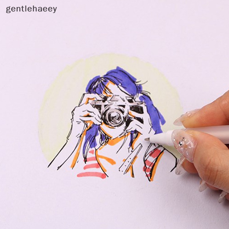 Bộ 1 / 3 Cây Bút Bi Ngòi 0.8mm Màu Trắng Vẽ Tranh Sơn Dầu Chống Thấm Nước