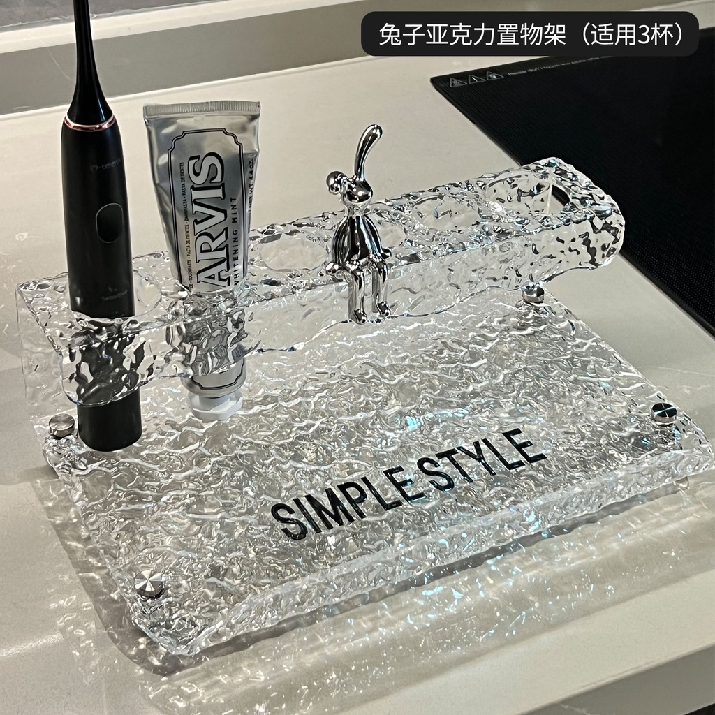 Giá Để Bàn Chải Đánh Răng Acrylic Sang Trọng, Kệ Đựng Bàn Chải Đánh Răng Dán Tường Phòng Tắm Nhà Vệ Sinh