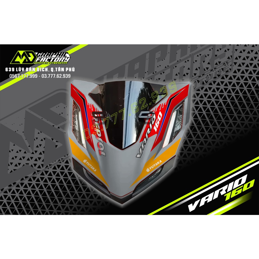 Tem rời Repsol cho Vario 160 xám xi măng - mẫu mới nhất 2023