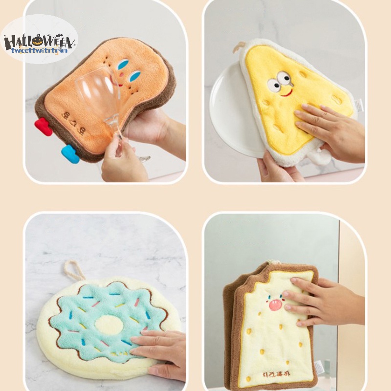 Trtr Khăn Lau Bếp Vải Nhung San Hô Nhanh Khô Thấm Hút Tốt Tiện Dụng