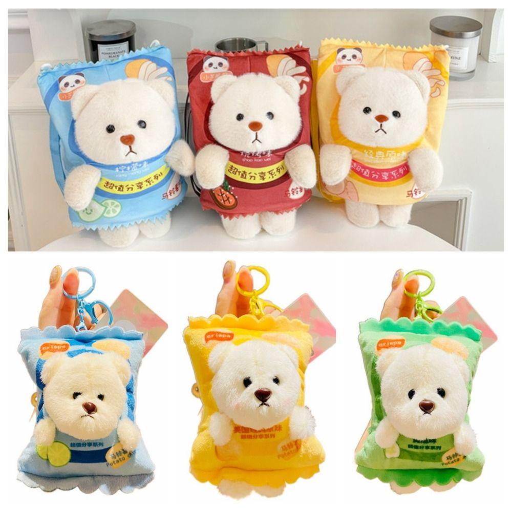 Shanrong Móc Khóa Gấu Bông Chipato chip Gấu Bông Khoai Tây Chiên Gấu Bông Xe Hơi Hoạt Hình Thoải Mái Cho Nữ