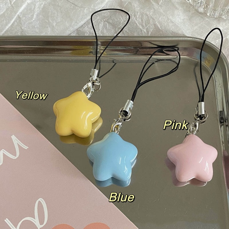 ✿ Dây Treo Điện Thoại Hình Ngôi Sao Năm Cánh 3d Dễ Thương y2k