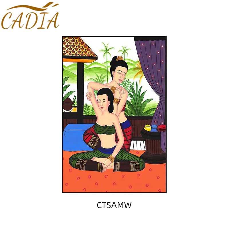 Hàng Mới Về Mới Tranh Sơn Dầu Treo Tường Trang Trí Phòng Khách Phong Cách Thái Lan