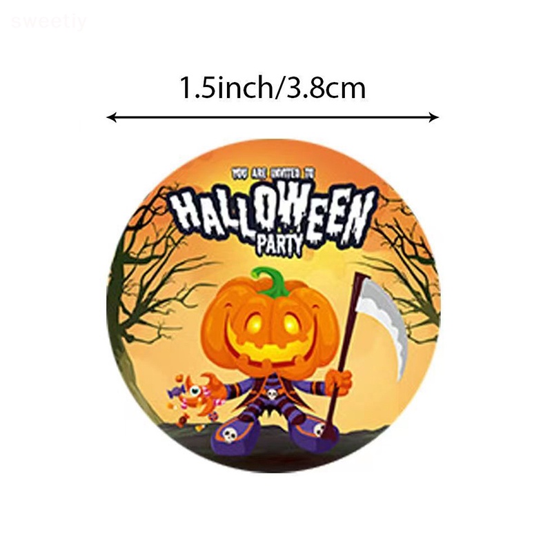 Set 500 sticker 1inch Dán Trang Trí halloween Mới