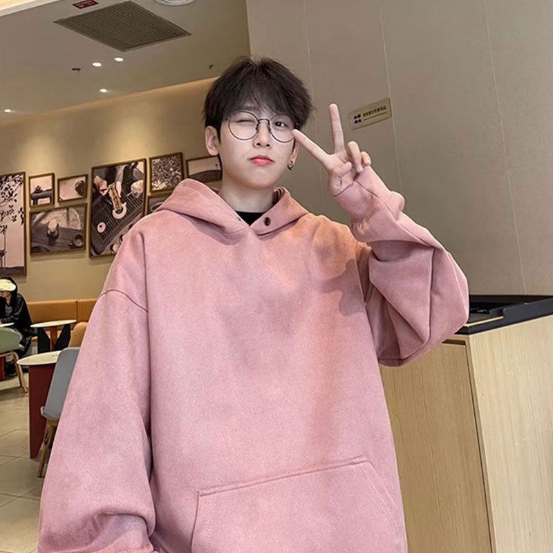 Áo Hoodie Dáng Rộng Phong Cách retro Nhật Bản Cao Cấp Cho Nam