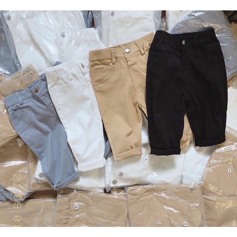 QUẦN KAKI DÀI 1 CÚC CHO BÉ