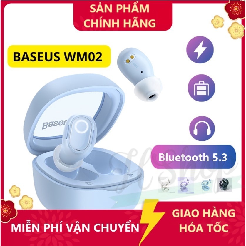 Tai Nghe Bluetooth 5.0 Baseus WM02 /  Baseus WM01  / Baseus w3  / Baseus W12 TWS Chống Ồn - Hshop365 3