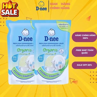 Túi nước rửa bình sữa dnee organic túi 500ml xd