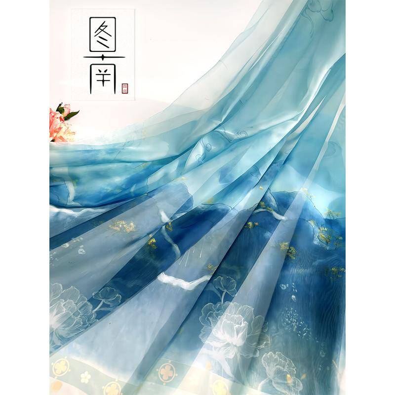 1 Tấm Vải Không Cắt 150 * 50cm In Thơ Mộng Trên Núi / Mặt Ngựa