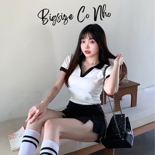 Áo Thun Polo Bigsize Nữ Cổ Bẻ Tay Ngắn Dáng Croptop Style Công Sở Lên Phom Tôn Dáng Vải Borip Mềm Mại A41