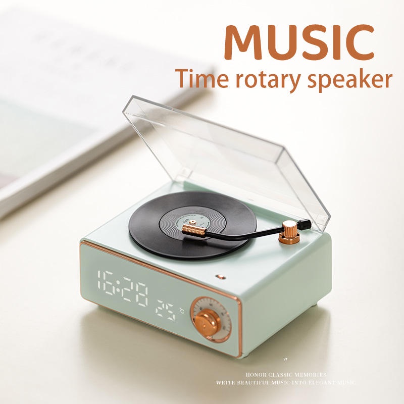 Loa bluetooth không dây KANGJIA nhựa vinyl chất lượng âm thanh hifi siêu trầm phong cách cổ điển