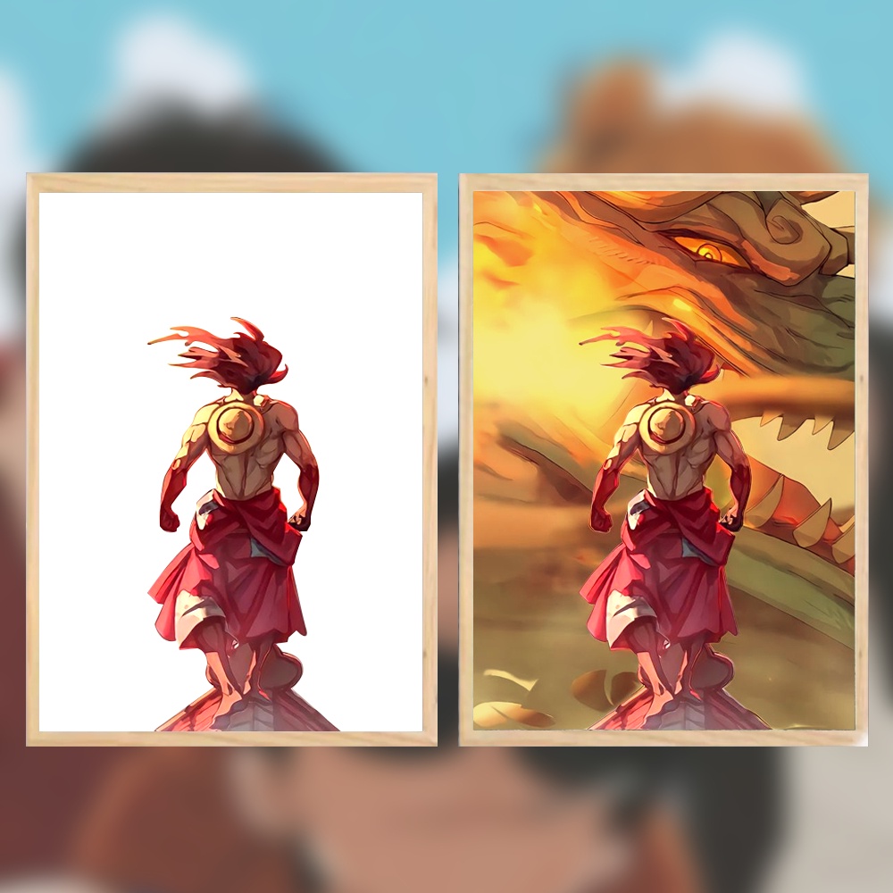 Tranh đèn led 3D ánh sáng đổi màu Luffy Gear 5 Ace Sabo One Piece Anime Manga Quote We have to live a lift of no regrets
