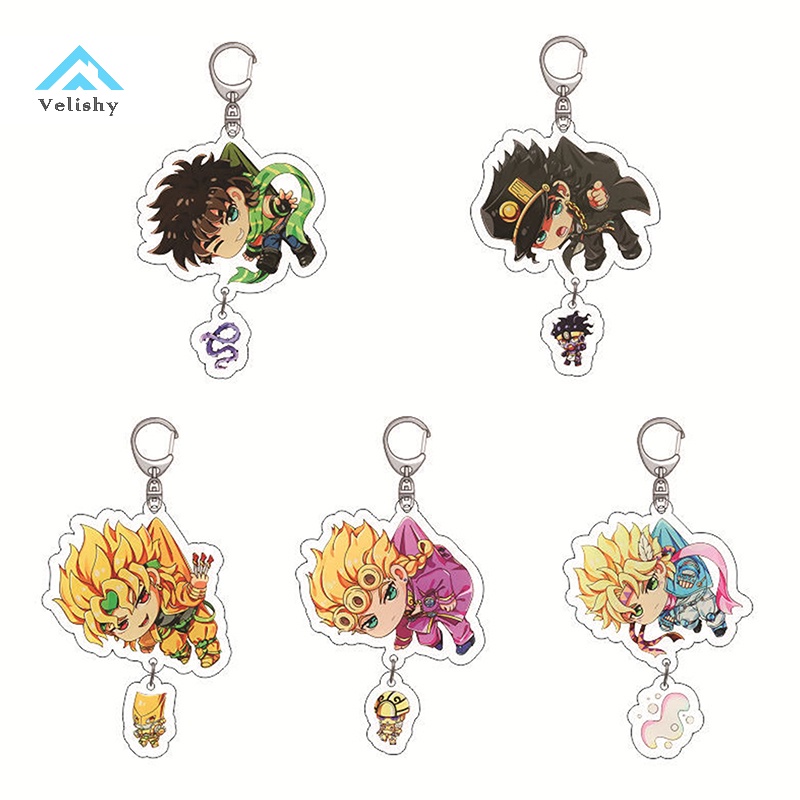 Velishy Móc Chìa Khóa Bằng acrylic In Họa Tiết Hoạt Hình jojo bizarre adventure
