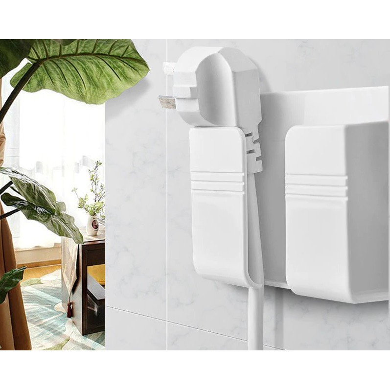 Kệ dán tường để remote,giá đỡ sạc điện thoại