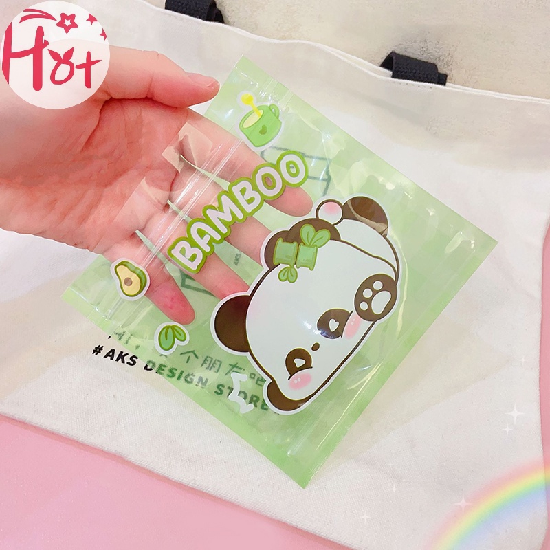 Set 10 Túi Zip Bằng Nhựa Họa Tiết Hoạt Hình Đựng Bánh Kẹo / Sô Cô La / Quà Tặng