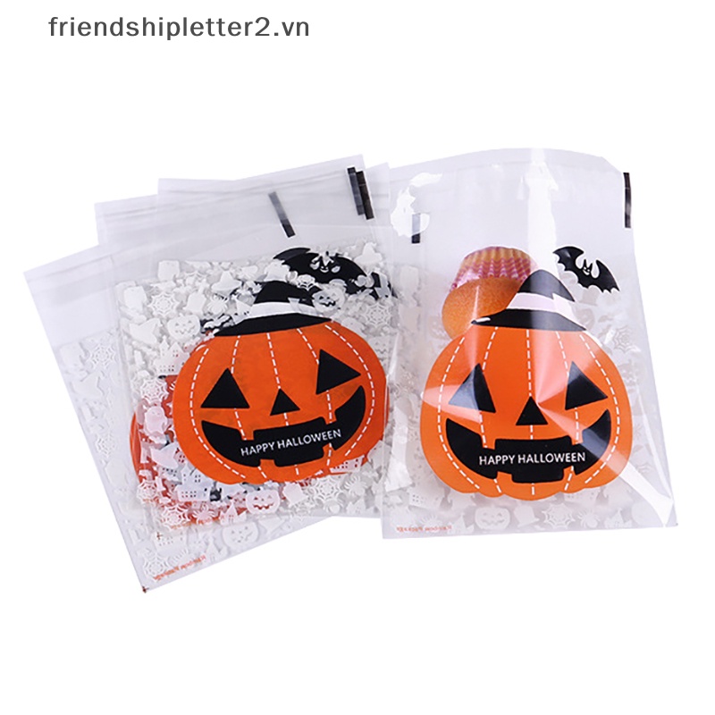Set 50 Túi Đựng Kẹo / Bánh Quy Trang Trí halloween