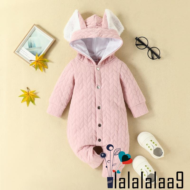 La- Áo Liền Quần Tay Dài Có Mũ Trùm Tai Thỏ Thời Trang Mùa Thu Cho Bé Trai Và Bé Gái