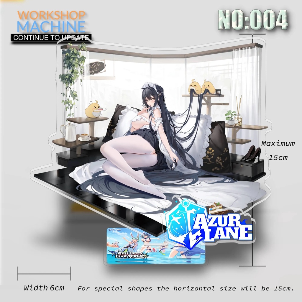 Mô hình Standee Azur Lane P1 Anime Nữ Quân Đội Azur Lane Manga Phụ kiện trang trí để bàn góc học tập