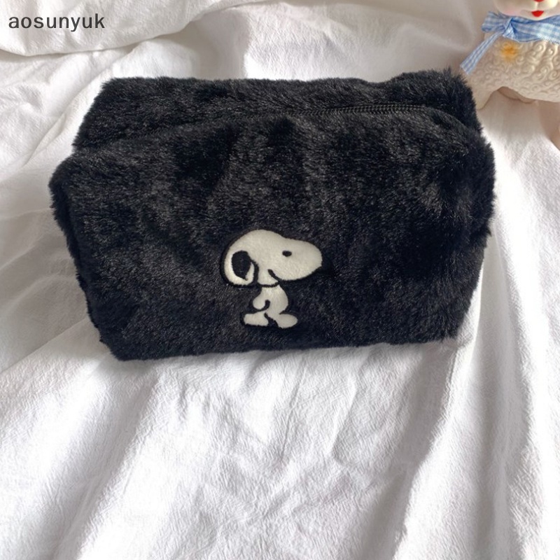Aosunyuk Túi Đựng Mỹ Phẩm / Đồ Trang Điểm Bằng Vải Bông Sức Chứa Lớn Hình snoopy Cho Nữ