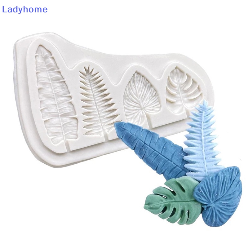 Khuôn silicone 4 Ngăn Tạo Hình Lá Cây Trang Trí Bánh