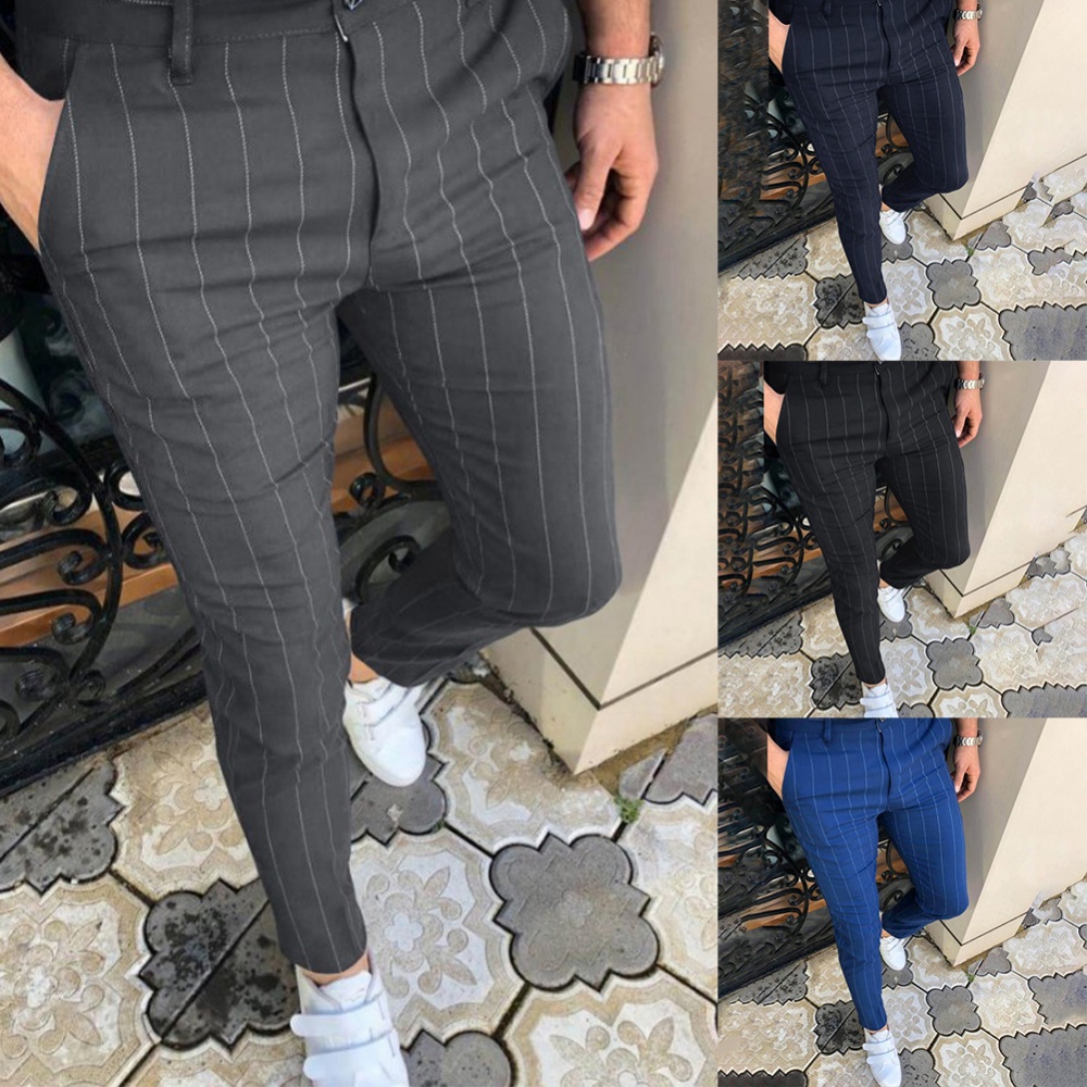 Quần Tây Kẻ Sọc Thời Trang Công Sở Thanh Lịch Cho Nam