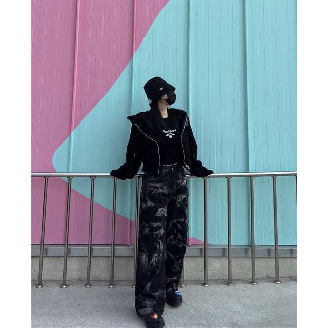 Badblood Áo Thun Tay Ngắn Thêu logo Ba Chiều Phong Cách Hàn Quốc Thời Trang Mùa Hè Cho Nữ