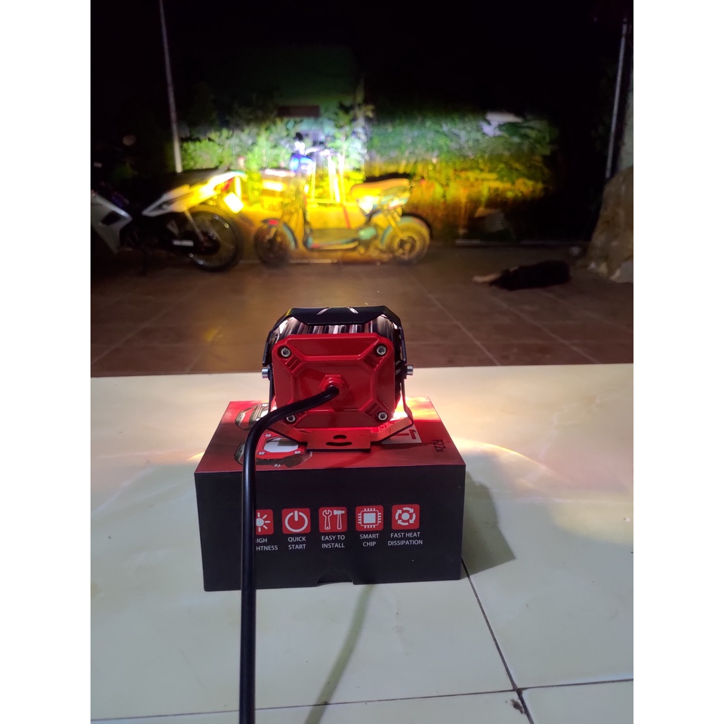 ĐÈN TRỢ SÁNG XE MÁY BI CAU CHÍNH HÃNG F20X 2 MAU HÀNG SIÊU VIP tặng ô tô