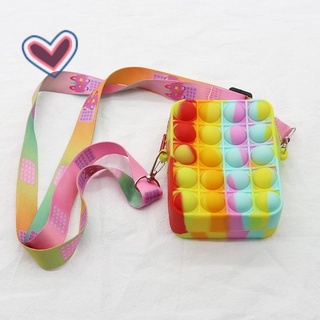 Pop it, Túi Bong Bóng, Túi Đồ Chơi Kiểu Động Vật Màu Sắc Cầu Vồng