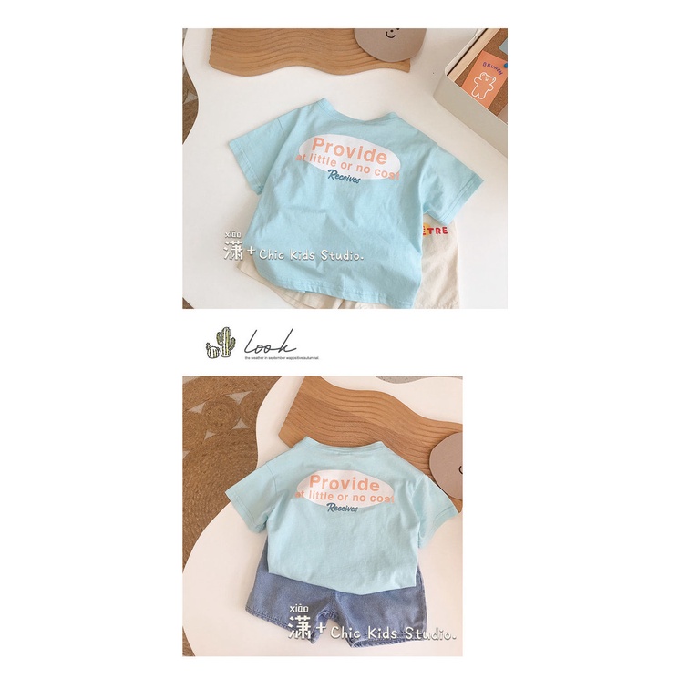 Áo Thun Tay Ngắn Hàn Quốc Mùa Hè Kiểu Mới Cho Bé Trai