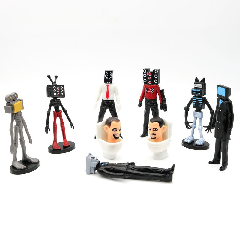 Set 5 / 6 / 8 / 9 / 10 / 12 Mô Hình Mô Phỏng skibidi toilet Ngộ Nghĩnh TV Man Camera