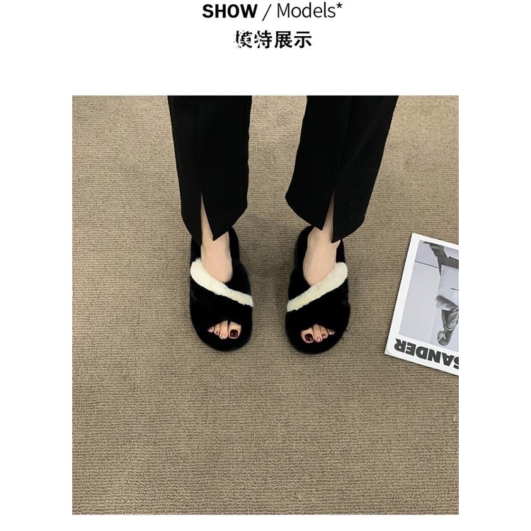 TOTOK  dép lông dép bông Đế Dày dép quai hậu đế cao 2023 hot trend Thấm hút mồ hôi Đế chống trơn trượt Thời thượng Kiểu dáng độc đáo FDL23A0ADS 41Z231013