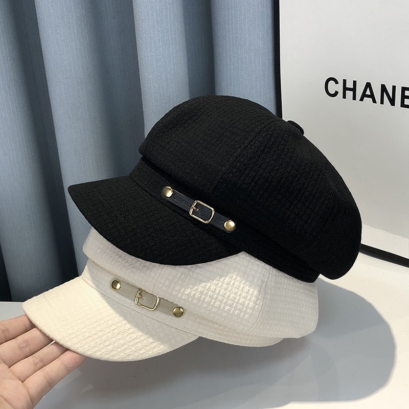 Mũ beret Phối Dây Nịt Thời Trang Xuân Thu Dành Cho Nữ