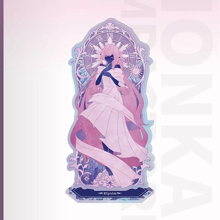 Mô hình Standee Honkai Impact 3 Elysia Acrylic Doll Phụ kiện trang trí để bàn góc học tập