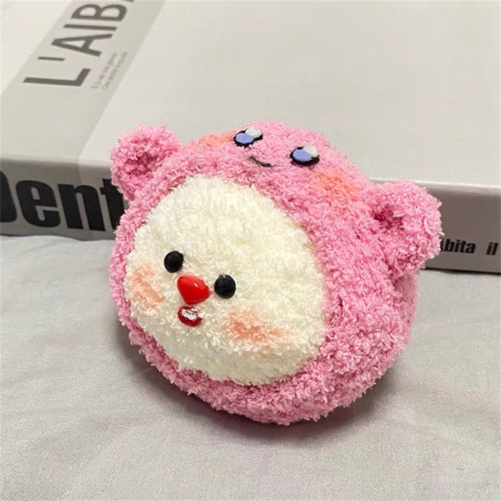 Móc Treo Chìa Khóa Bằng Len Dệt Kim Thủ Công Họa Tiết Hoạt Hình kawaii diy