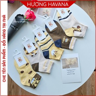 Tất vớ trẻ em cổ ngắn chất cotton cho bé trai bé gái từ 1-4 tuổi, 4-8 tuổi, 8-12 tuổi họa tiết hươu KPT12