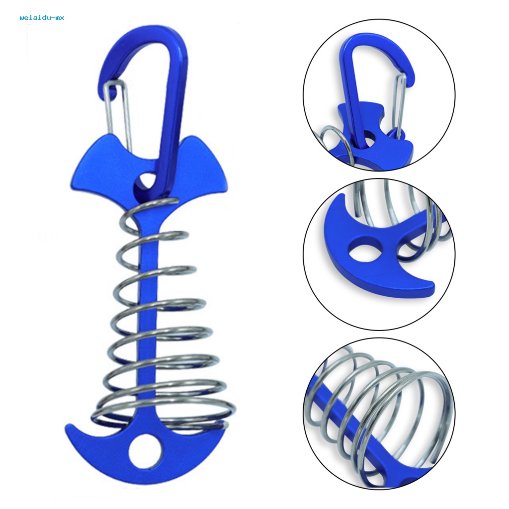 Weiaidu Bộ 10 Móc Khóa Dây Xương Cá Bằng Hợp Kim Nhôm Đa Năng Siêu Bền Tiện Dụng Mang Theo Du Lịch Dã Ngoại