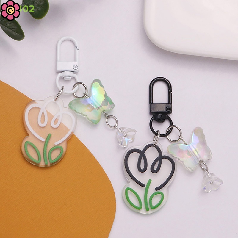 Dây Treo Điện Thoại Hình Hoa tulip Đính Pha Lê Xinh Xắn