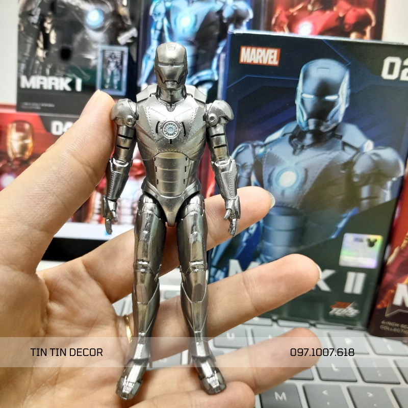 Mô hình iron Man mini đủ bộ sưu tập 7 Mark siêu nét chính hãng Disney hàng có sẵn - Tỉ lệ 1:12