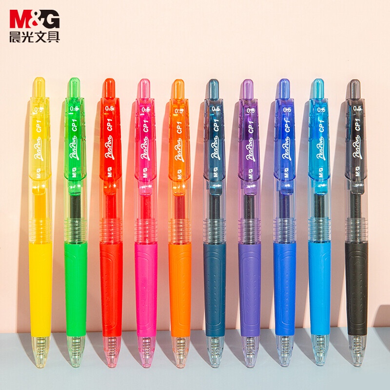 Set 10 bút bi M&G nhiều màu sắc ngòi 0.5mm