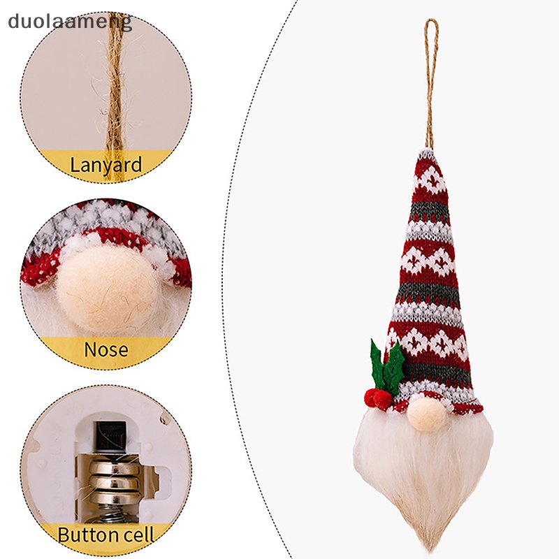 1 Búp Bê Nhồi Bông Hình Rừng Giáng Sinh Phát Sáng Trang Trí Cây Thông