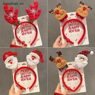 Mm băng đô cài tóc hoạt hình ông già noel tuần lộc giáng sinh chúc mừng năm mới vn