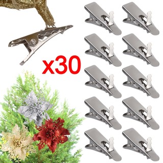 Set 10 / 20 / 30 kẹp kim loại mini trang trí cây thông noel
