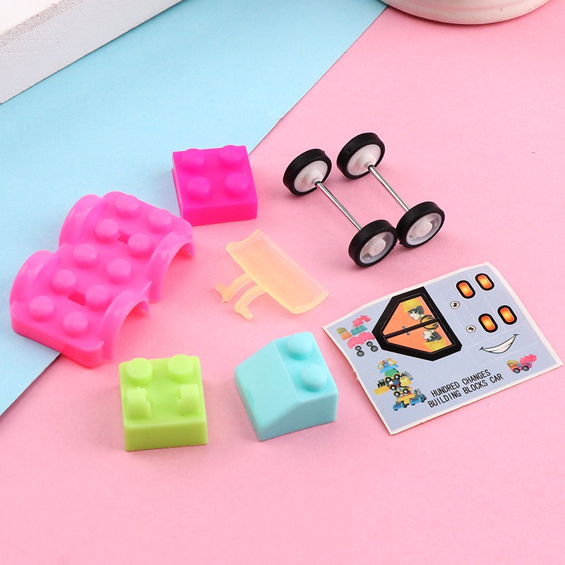 Đồ Chơi Lắp Ráp Mô Hình Xe Hơi Động Vật Hoạt Hình mini Nhiều Màu Sắc Dễ Thương Cho Bé diy