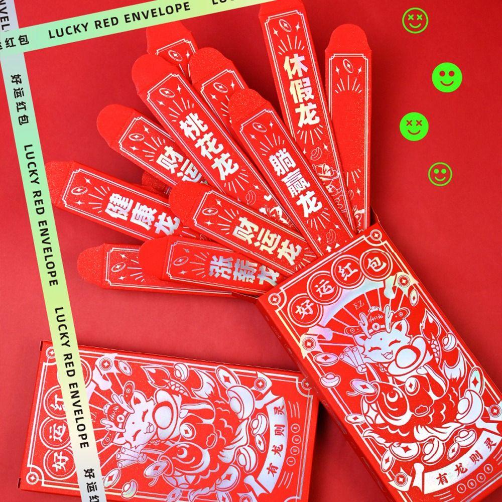 Túi Đựng Tiền Hình Quạt May Mắn Màu Đỏ May Mắn diy Đóng Gói Quà Tặng Năm Mới