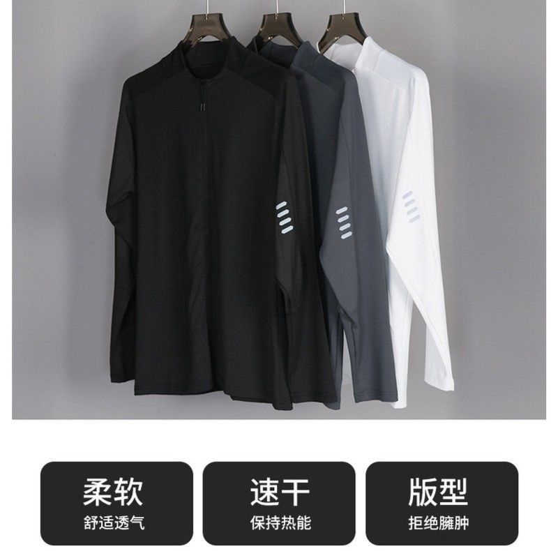 Áo Khoác Thể Thao Cổ Đứng Tay Dài Khô Nhanh Thời Trang Mùa Thu Cho Nam
